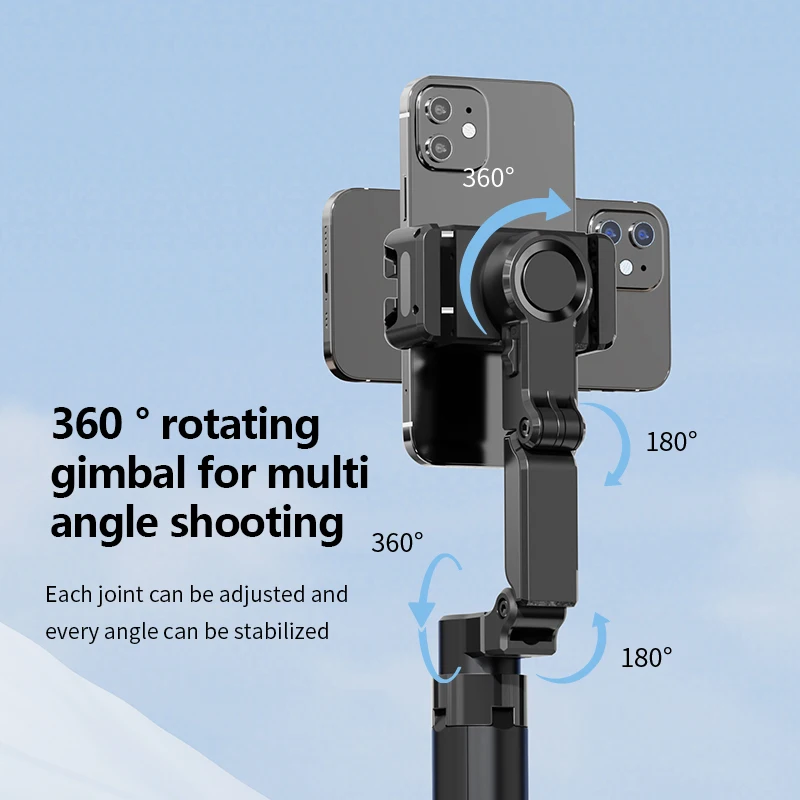 FANGTUOSI C16 2025 NEW Foldable Smartphone Handheld Gimbal Cellphone Video Record Vlog Stabilizer for iPhone 14 Xiaomi Huawei