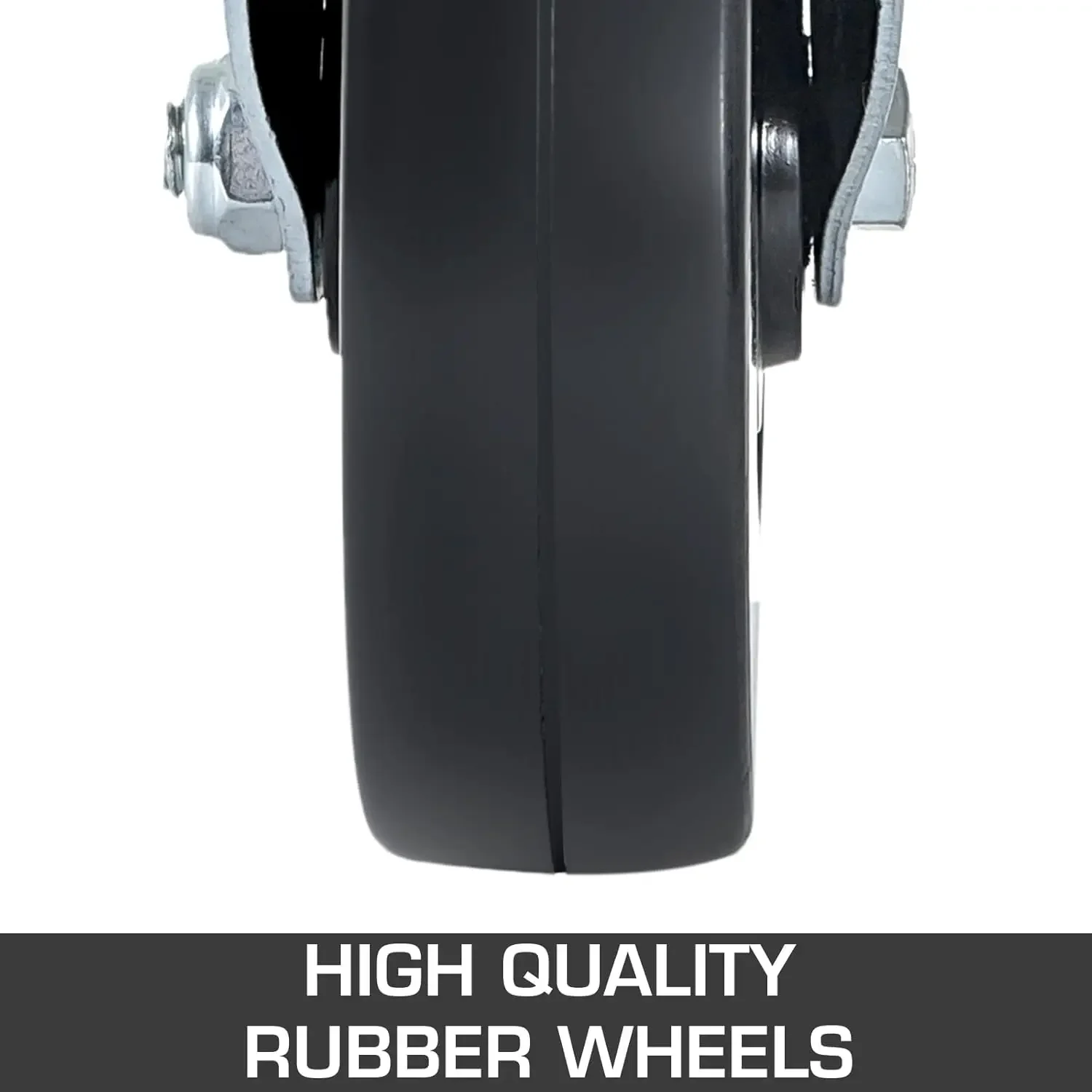 Baker Scaffold Wheels 5" Scaffolding Rubber Swivel Caster Wheels with Dual Locking Heavy Duty Casters