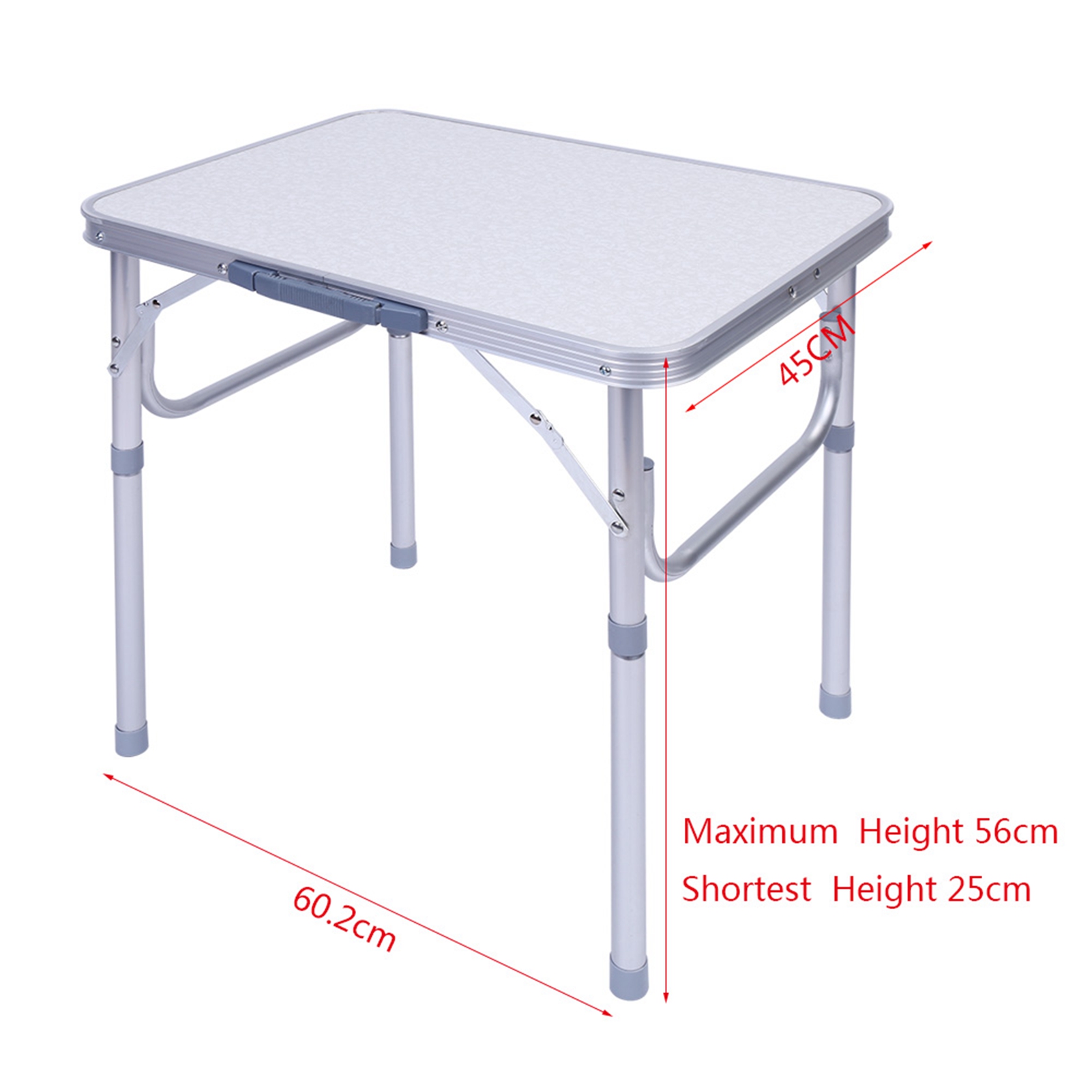 1x Aluminum Alloy Adjustable Folding Table Desk Stand Tray for Outdoor Garden Camping Picnic