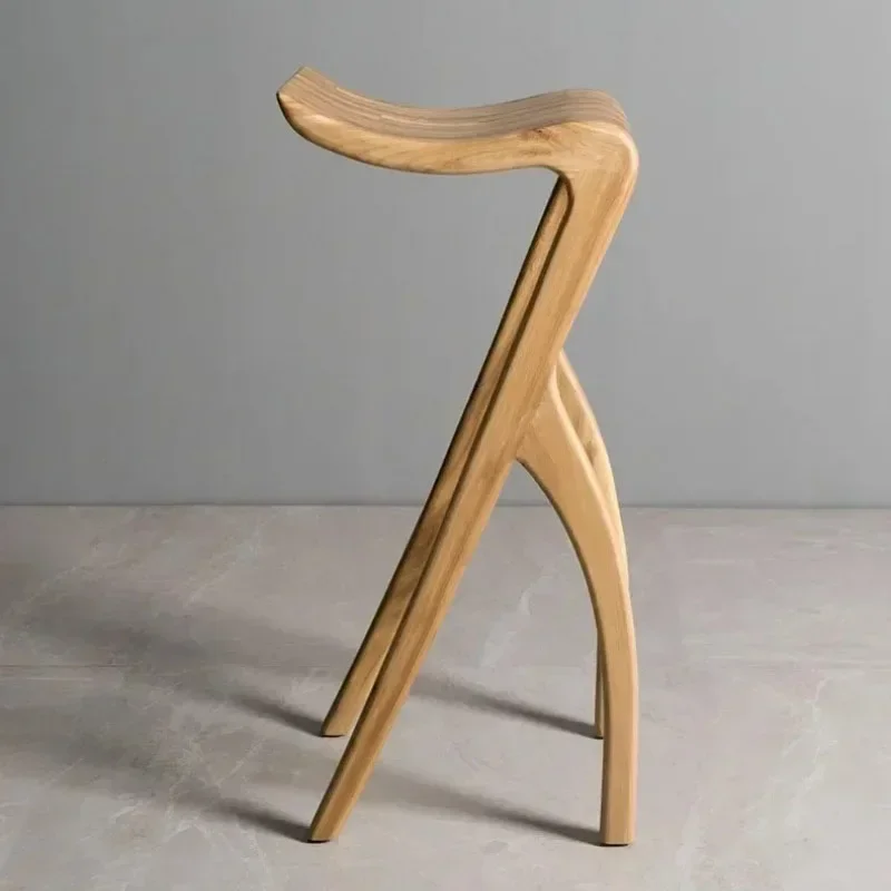 Tabouret en Bois Ergonomique, Chaises Bergonomiques, Comptoir Moderne, Salon, Bar, Meubles de Maison