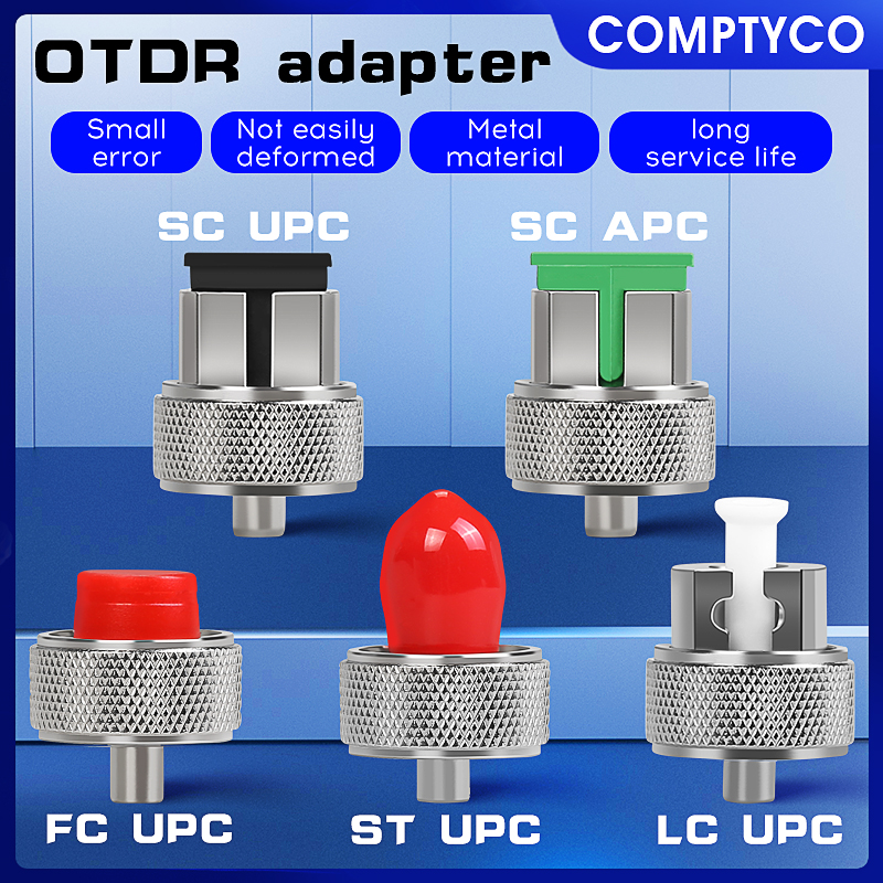 Conector de transferencia OTDR, adaptador FC ST SC LC APC, conector de fibra óptica OTDR para reflectómetro de dominio de tiempo óptico, adaptador de fibra