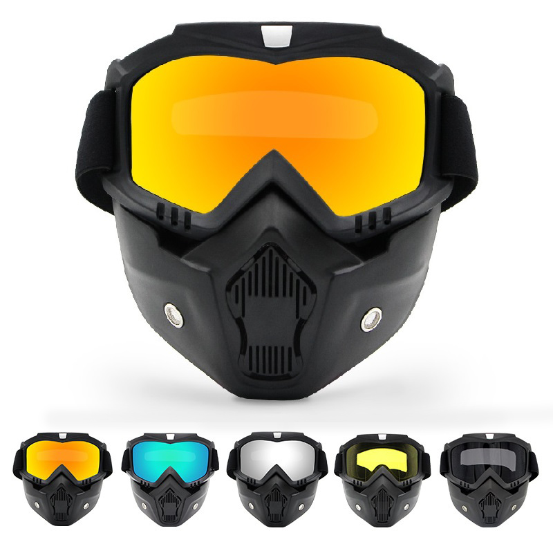 Staubdichte Motocross-Brille, verstellbare Motorradbrille, atmungsaktiv, Vollgesichtsschutz, Motorrad, Dirt Bike, Offroad-Maske