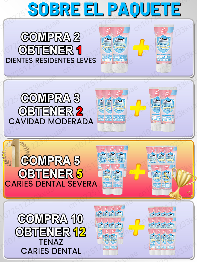 Pasta de dientes anticaries remineralización dental recuperación esmalte reparación fortalecimiento restauración caries protección dental dientes