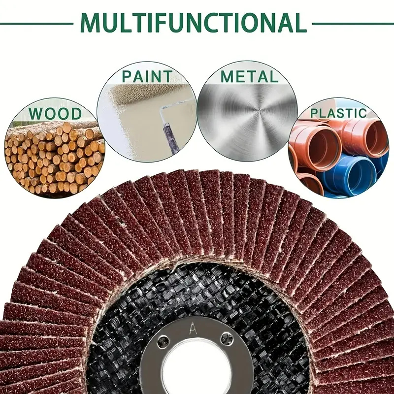 1-10pc 4.5 Inch Flap Discs 40-120 Grit Grinding Discs 4 1/2 Assorted Sanding Grinding Wheels Aluminum Oxide Abrasives Grind