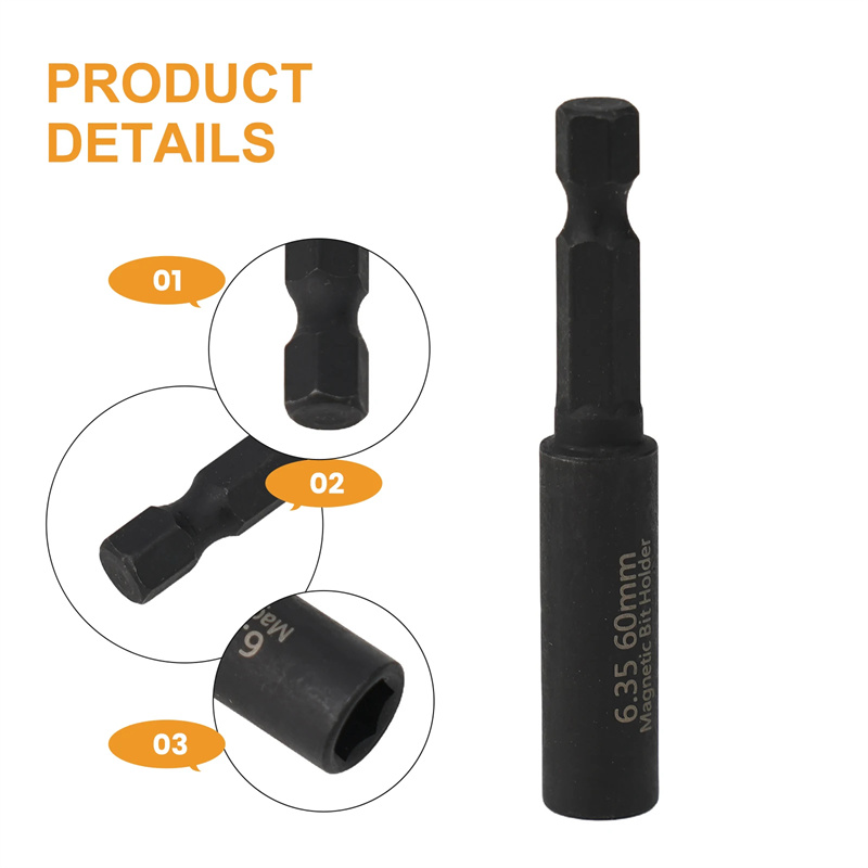 2/5 pieces magnetic extension screwdriver drill bit hexagonal shank drill bit set suitable for drill and handheld screwdriver