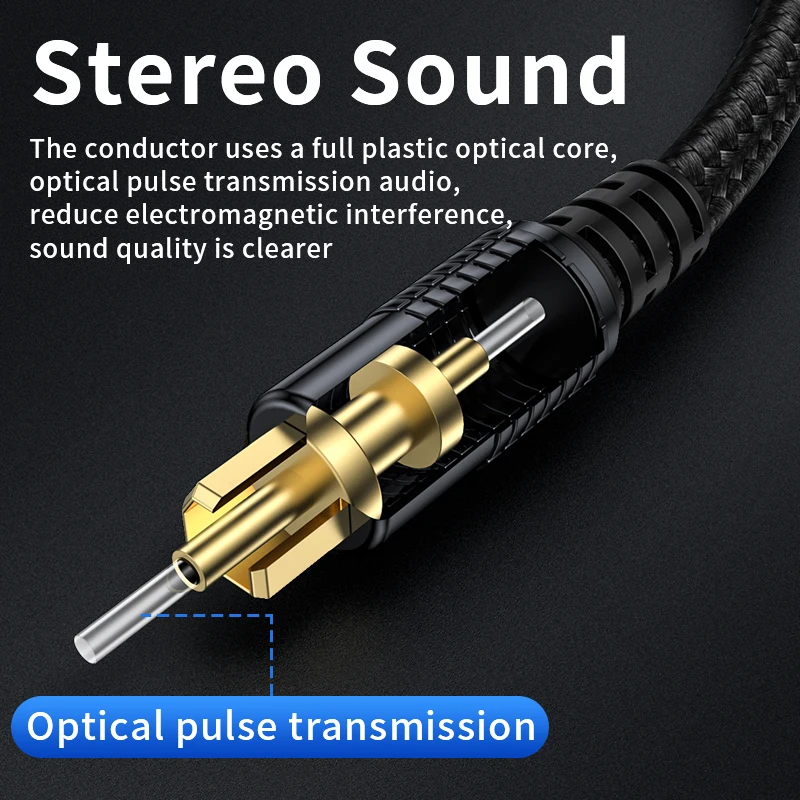 Unnlink SPDIF Quang Cáp Âm Thanh HIFI 5.1 Toslink Cáp Cho Tivi Box PS4 Dây Loa Soundbar Khuếch Đại Loa Siêu Trầm