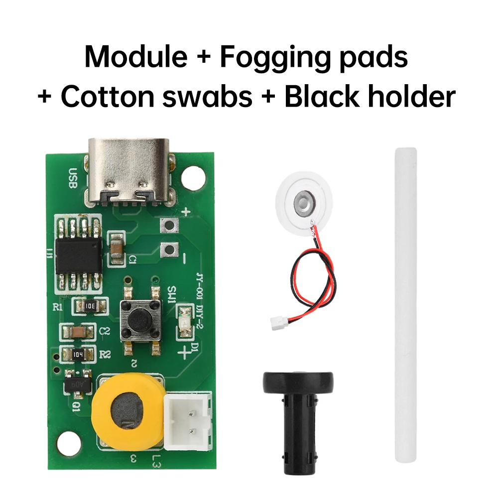 Тип C, 3-уровневый регулируемый объем тумана, модуль увлажнителя с одним распылением, создатель тумана и печатная плата драйвера, пленка для распыления тумана
