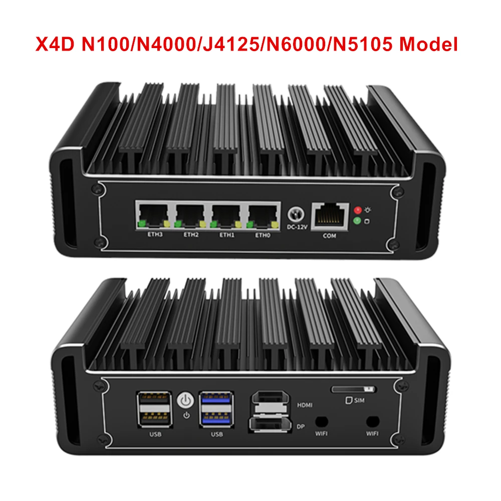 Topton 4x2.5G Firewall Mini PC Intel N150 N100 N4000 Top Version i226-V Fanless Router PC Proxmox VPN Server pfSense OPNsense