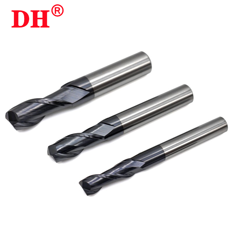 Fresa con revestimiento de aleación, herramienta de acero de tungsteno, mecanizado Cnc HRC55, fresas de 2 hojas, Kit de fresado superior, herramientas de fresado