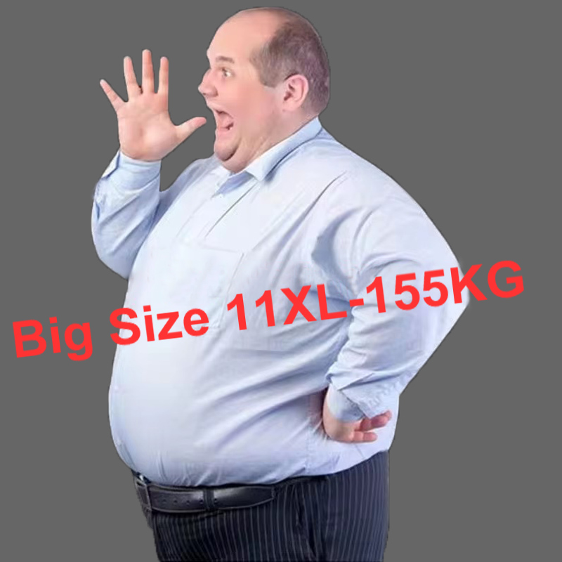プラスサイズ 11XL 10XL 9XL 新しいメンズソーシャルシャツ長袖スリムフィットビジネスクラシックベーシックホワイトフォーマルドレスシャツ男の服