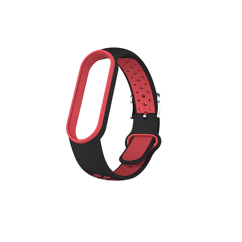 Para xiaomi mi banda 3/4 cinta mi banda 4 cor dupla pulseira de silicone substituição para xiaomi banda 4 miband 4/3 correias