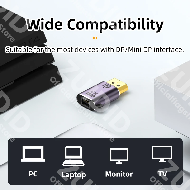 Convertidor adaptador Mini DP a Displayport 1,4 8K @ 60Hz extensor de Cable bidireccional DP a Mini DP macho a hembra para MacBook Pro