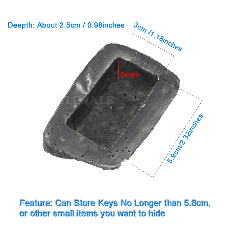 Sight Secret Rock Stone Shape อะไหล่กุญแจตู้เซฟกันน้ําซ่อนช่องเก็บสําหรับบ้านสวนกลางแจ้ง RV Key ตู้เซฟ