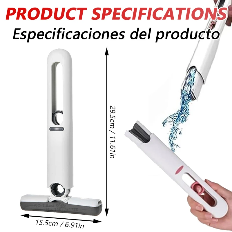 Mini Mop Zelf Knijp Mop Krachtig Opvouwbaar Huishoudelijk Schoon Gereedschap Geen Handwas Sterke Absorberende Mop voor Badkamer Keuken Desktop