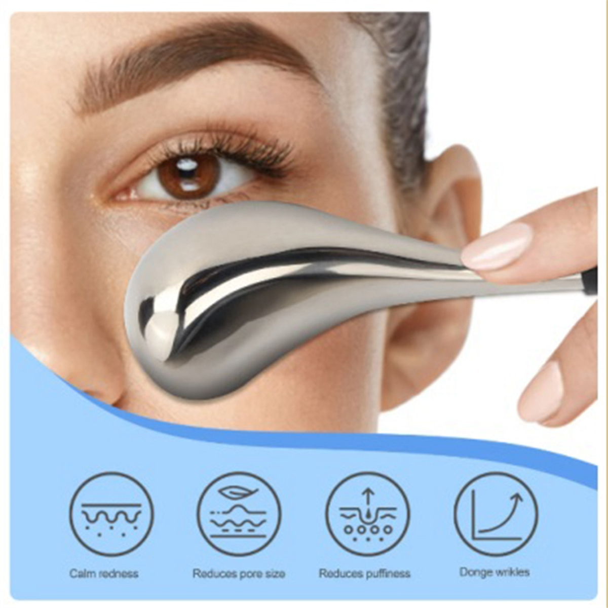 A71P Cooling Beauty Sticks Ice Wave Ball Massage Oogsalon Huidverzorgingshulpmiddelen voor meisjes Dames Spa Cold Roller