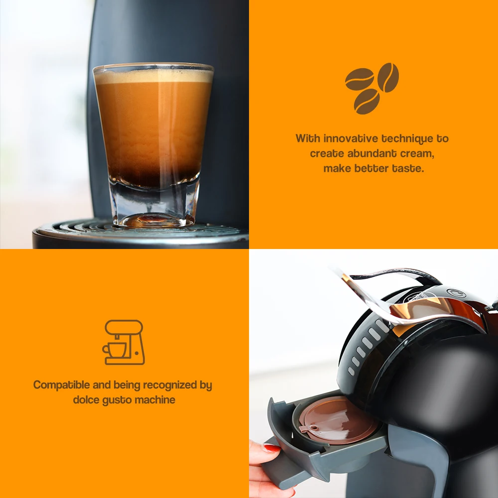 Reusable Coffee Capsule Pods for Dolce Gusto Refillable Filters Crema Espresso Capsules Cup Kitchen Tool