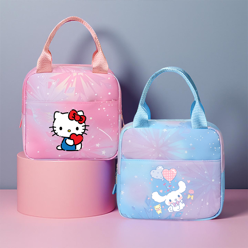 3pc Cute Backpack Set - Kuromi Hello Kitty Cinnamoroll Backpack Set with lunch bag ,pencil pouch,school bag for kids