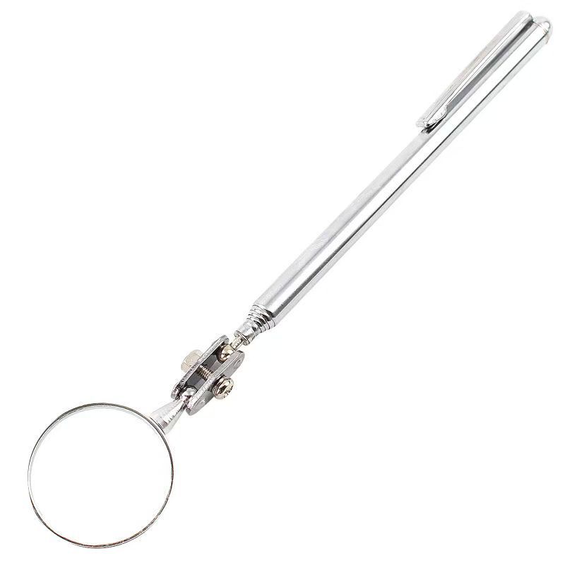 Petit miroir rond de 30Mm, outil télescopique extractible, miroir d'inspection universel à 360 degrés, détection inversée
