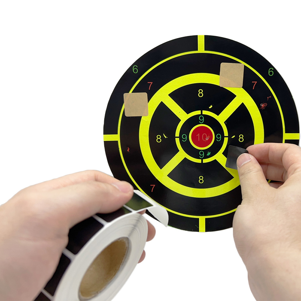 1000/Pcs Shooting Target 22mm Square Brown Black Repair Target Stickers Shooting Target Bullseye Stickers Shooting Accessories