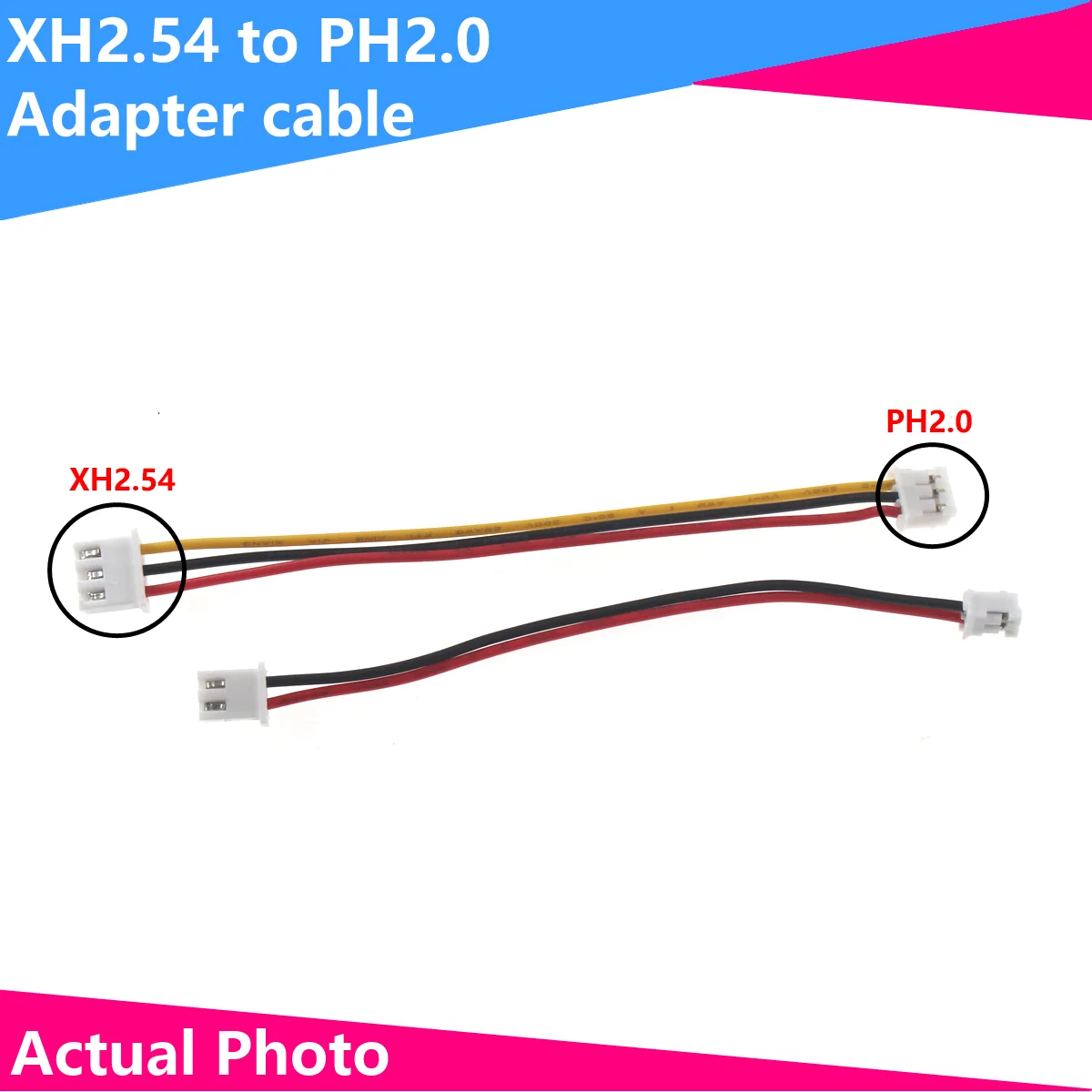 1 шт., адаптер XH2.54-PH2.0, 10 см, 20 см, адаптер 20 см, 2P/3P/4P/5P/6P/7P/8P/10P/12P кабельное соединение