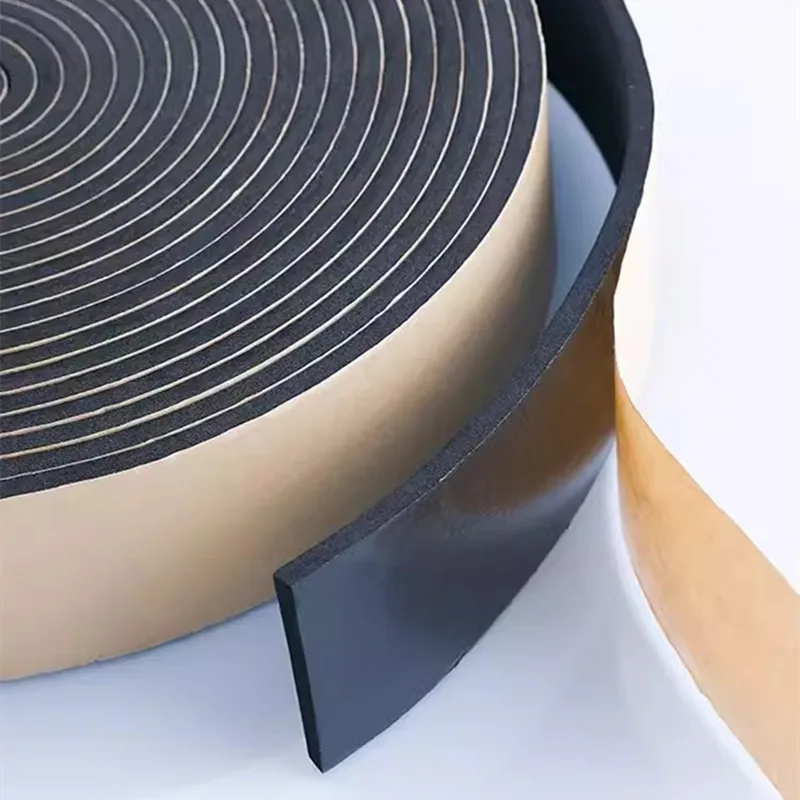 Nouvelle bande d'étanchéité en éponge auto-adhésive épaissir la caoutchouc EPDM noir adhésif simple face mousse insonorisée joint d'étanchéité Anti-collision