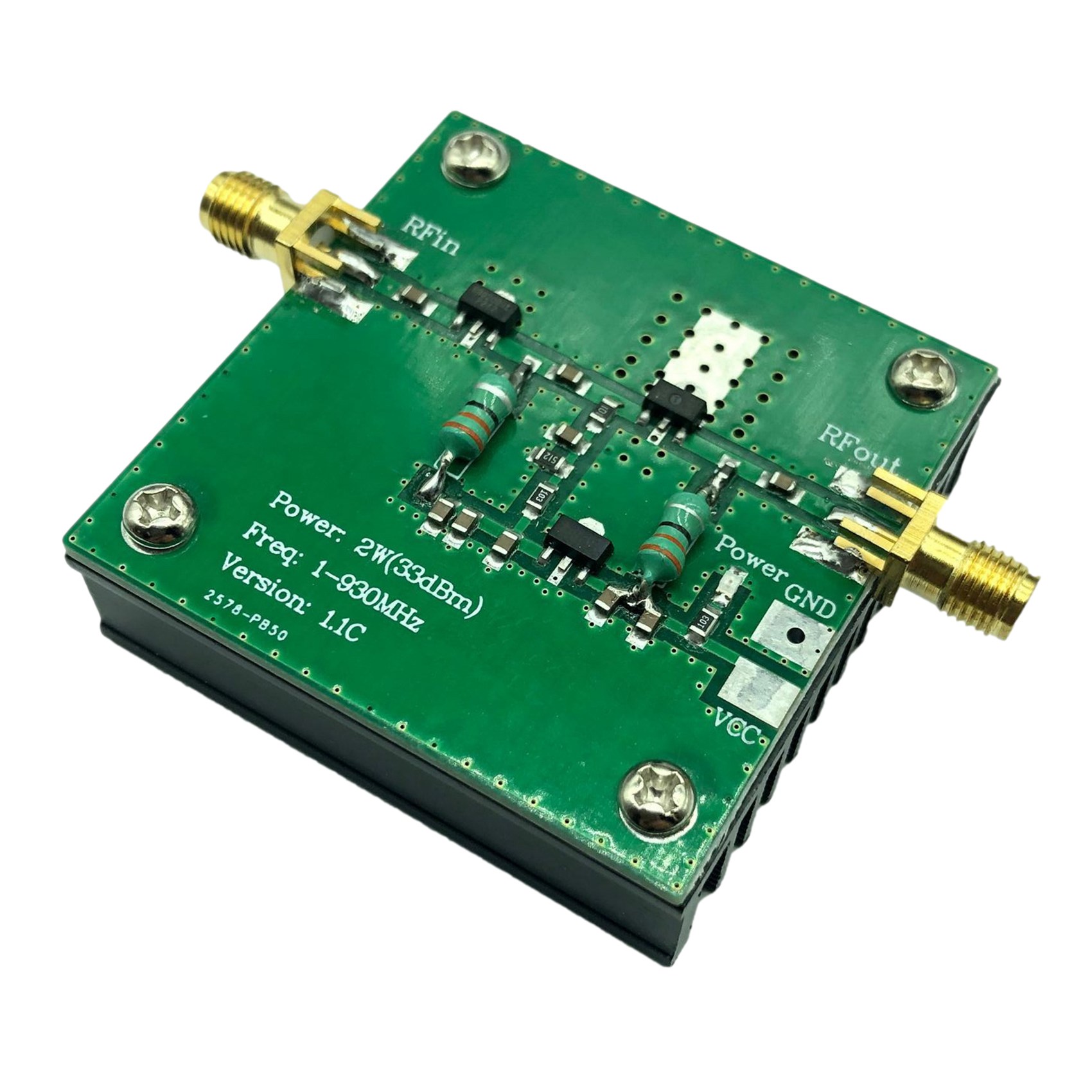 วิทยุ FM HF 1--930MHz 2.0W 2W RF Broadband Power Amplifier โมดูล