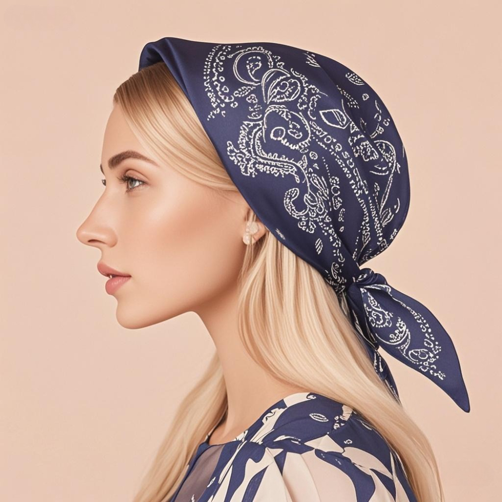 70cm Cashewbloem Sjaal Dames Herfst en Winter Polyester Vezel Vierkante Sjaal Modieuze Warme Hoofddoek Nekbescherming Sjaals