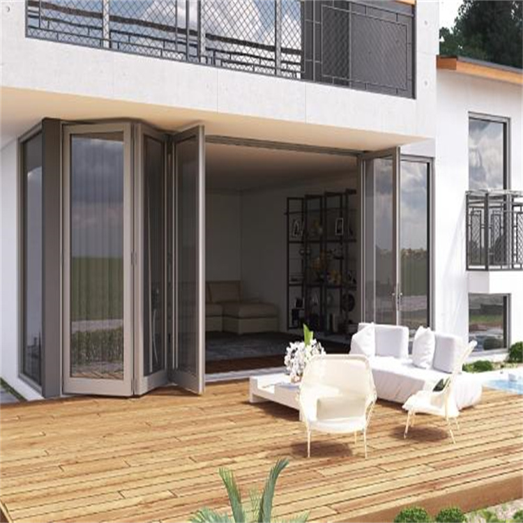 Puerta plegable personalizada, plegable de aluminio insonorizado CBMmart con cerraduras de puerta corredera de mosquitera de aluminio