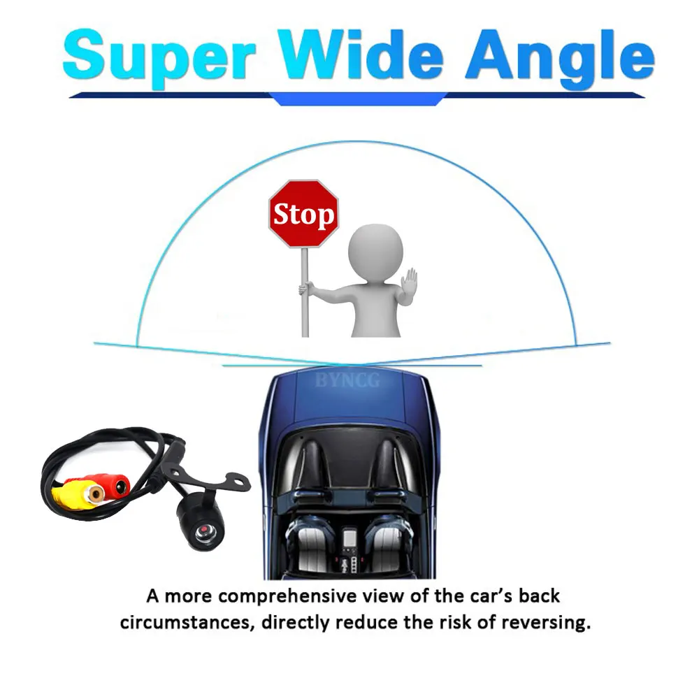 Câmera de visão traseira do carro grande angular estacionamento reverso à prova dwaterproof água ccd led monitor backup automático universal para bmw hd visão noturna