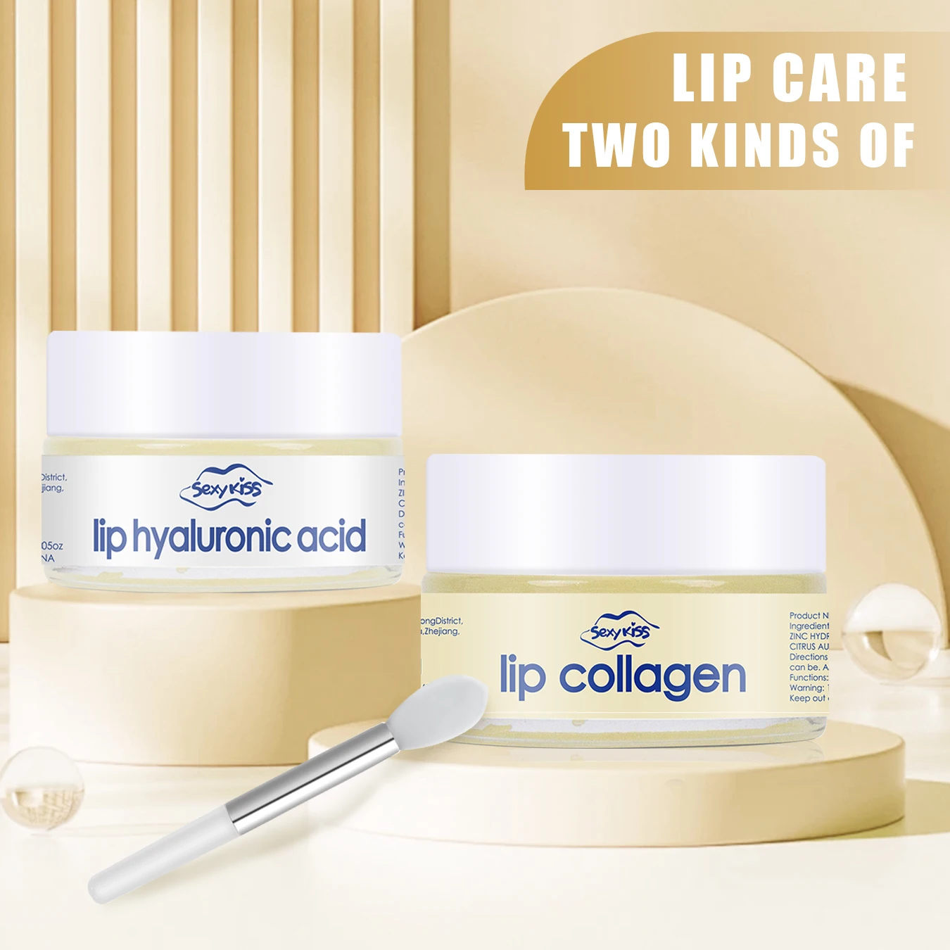 Mascarilla labial para dormir con colágeno de ácido hialurónico, 20g, hidratación profunda, exfoliación hidratante duradera, día y noche, se puede dado como regalo