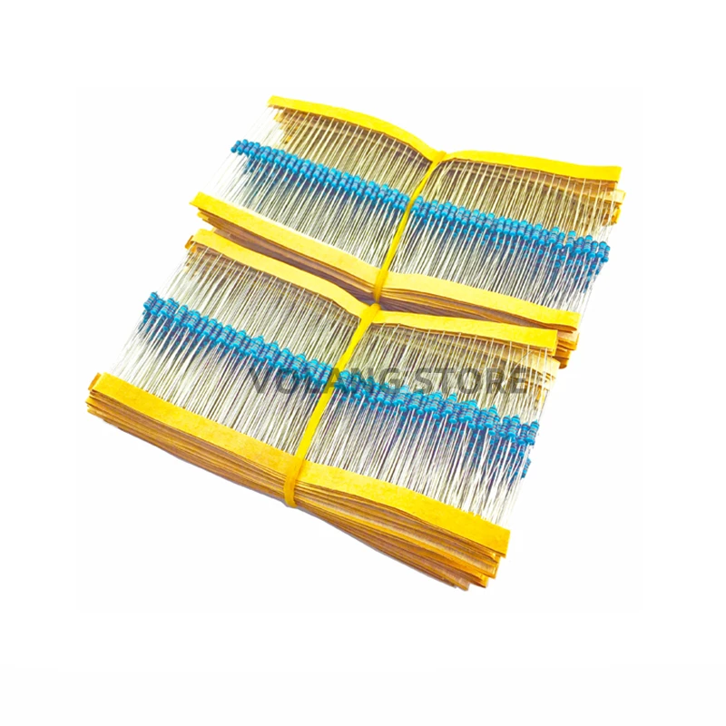 100 Uds 1/4W 0R-22M 1% resistencia de película metálica 0,25 W 0R 2,2 10 100 120 150 220 270 330 470 1K 2,2K 4,7K 10K 180K 470K 1M 15M 20M Ohms