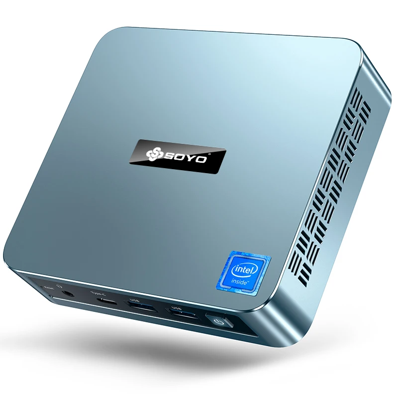 SOYO M2 PLUS V1 Mini PC Intel Alder Lake N100 Windows 11 Pro Mini PC 16GB DDR4 512GB PCIe M.2 SSD WiFi 5 BT4.2 Desktop Computer