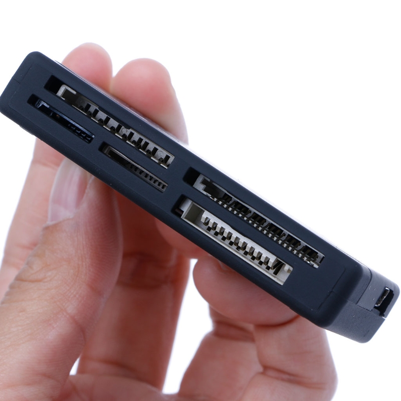 Mini lector de tarjetas de memoria Flash para USB, externo, SDHC M2 MMC XD CF, leer y escribir, 21 tipos de tarjetas, venta al por mayor, envío directo con Cable