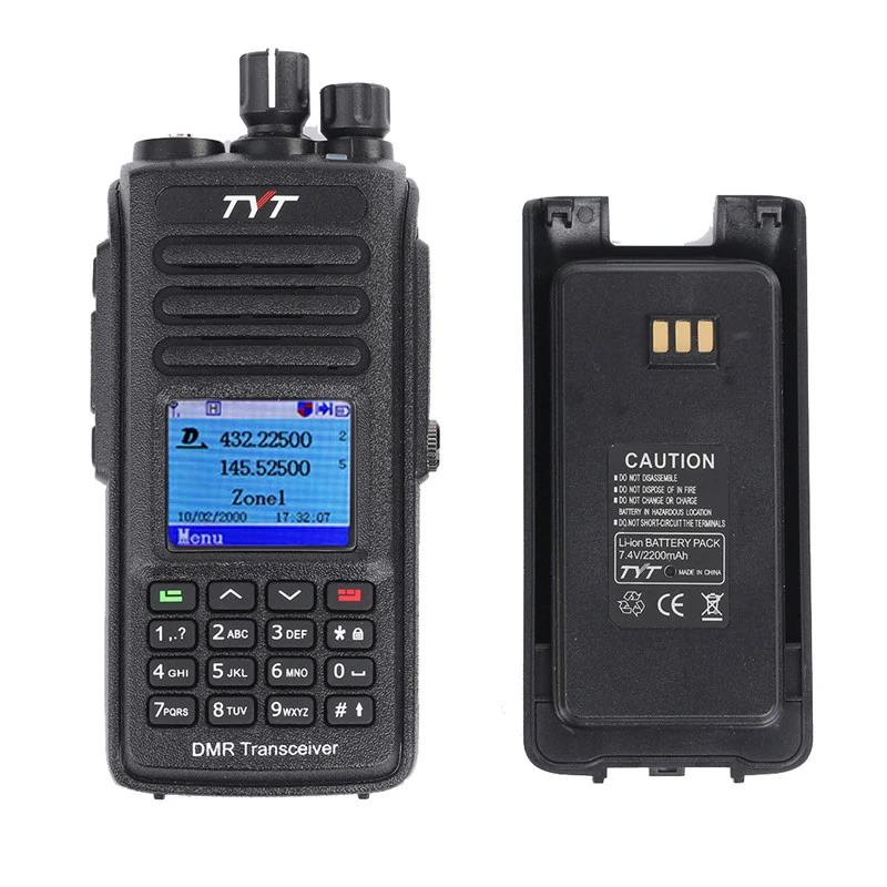 Tyt MD-UV390 10w walkie talkie gps aes 256 zwei wege radio dual band vhf/uhf digital ip67 wasserdicht dmr radio mit kabel