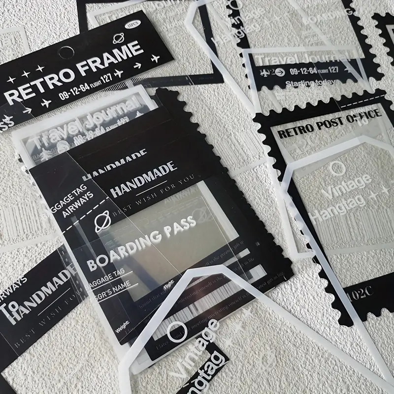 15 個ヴィンテージ写真フィルムフレーム PET ステッカー包装 DIY 日記ゴミ日記装飾ラベルステッカーアルバムスクラップブック