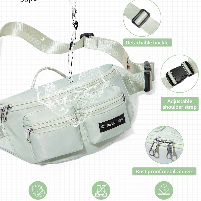 Нейлоновая поясная сумка унисекс, модные однотонные велосипедные поясные сумки