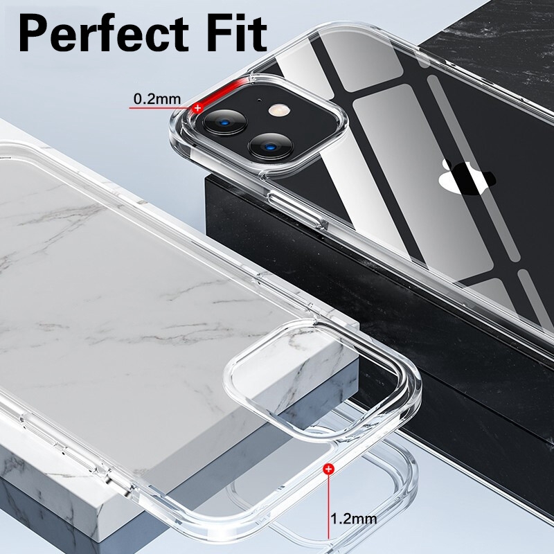 Funda de teléfono transparente para iPhone 11, 12, 13, 14, 15 Pro Max, funda suave transparente a prueba de golpes para iPhone XS MAX XR 7 8 Plus 6 6s