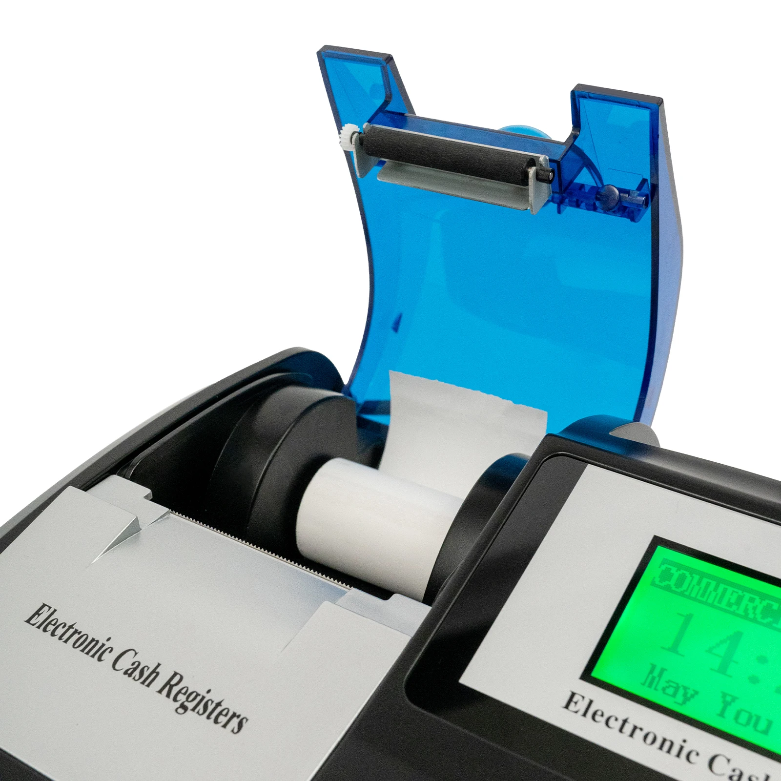 Caixa registradora eletrônica, caixa registradora com gaveta e display duplo, caixa registradora para pequenas empresas cabo USB plugue UE