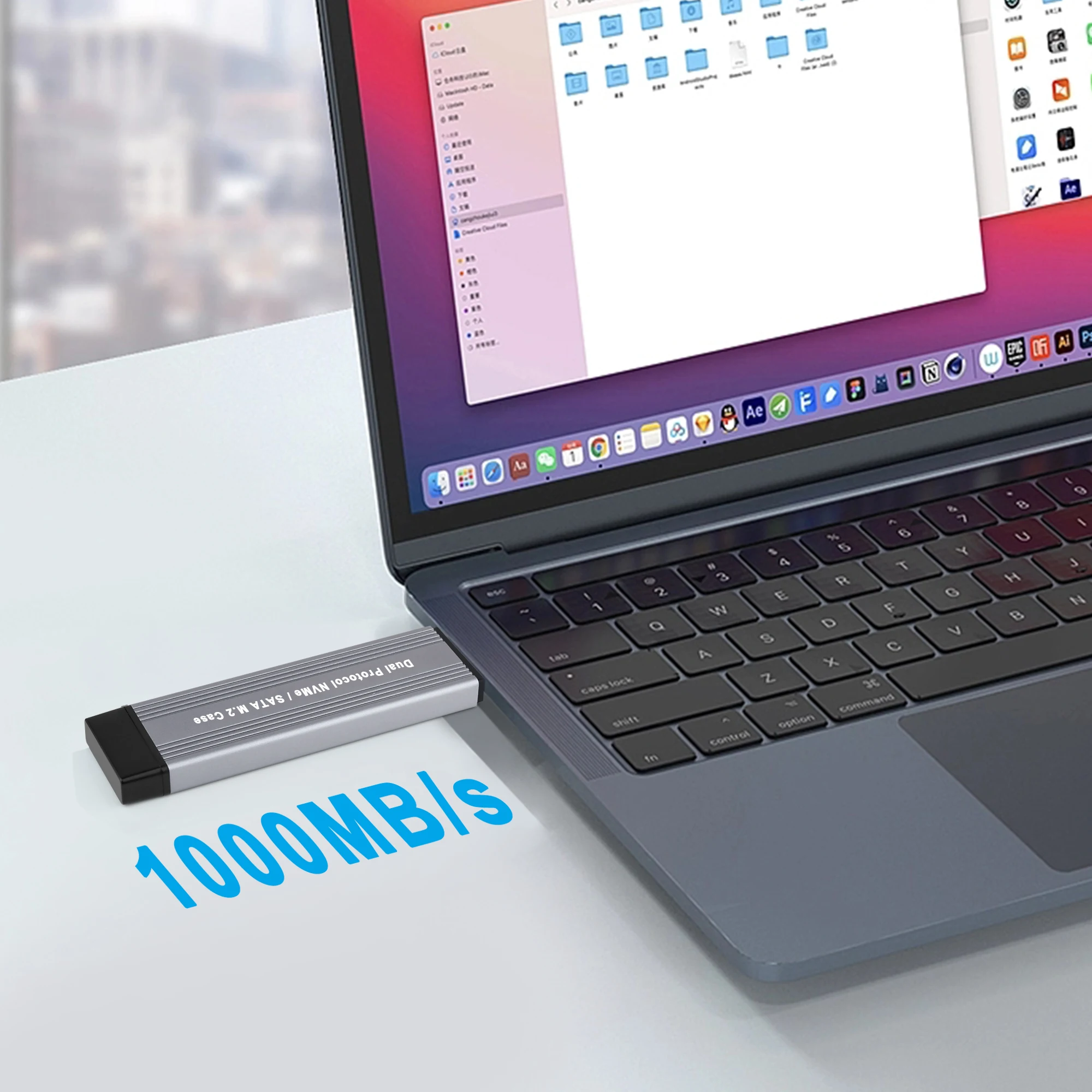 Корпус M.2 NVMe SATA SSD с двумя протоколами NVMe SATA к USB 3.1 Gen2 10 Гбит/с NVMe PCI-E M.2 SSD Корпус с поддержкой UASP для жесткого диска