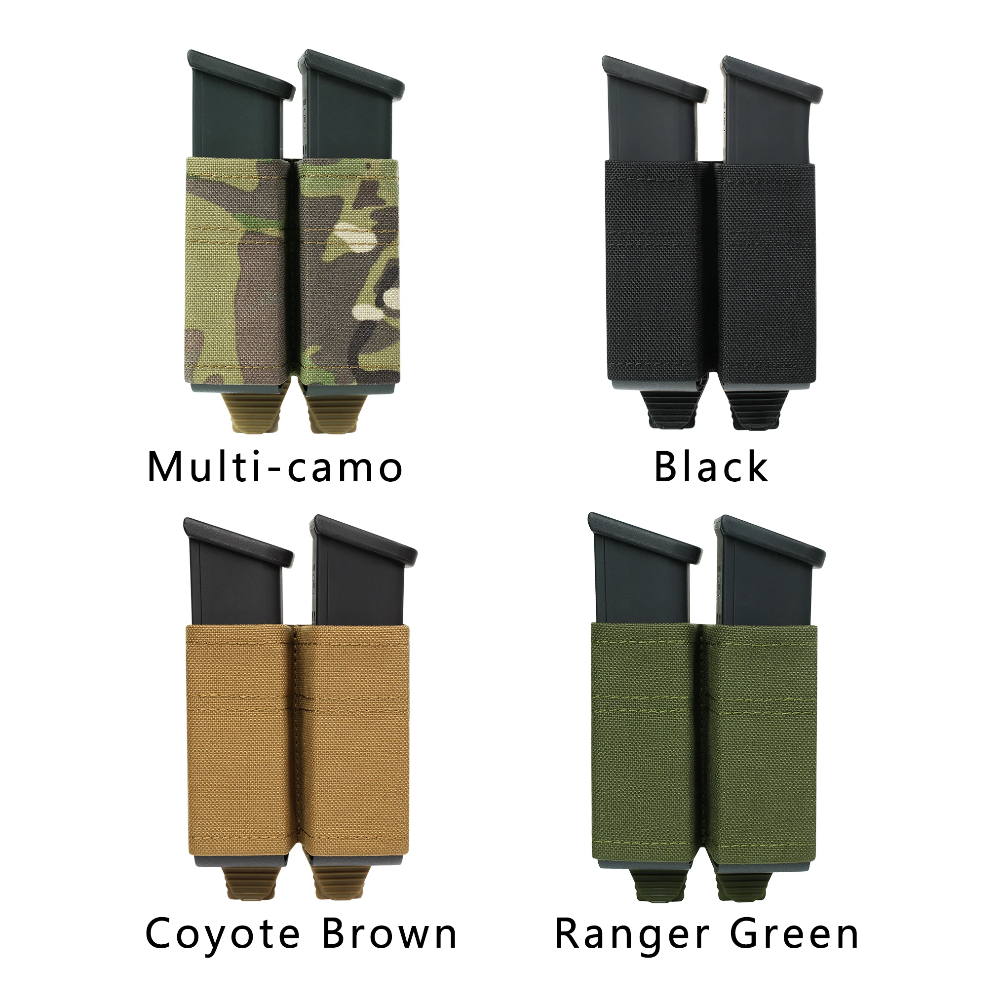 MOLLE Mag Pouch FAST 9MM Pojedyncza/podwójna torba na magazynki Polowanie Gry CS Uchwyt na miękki materiał powietrzny z nylonowym klipsem podtrzymującym