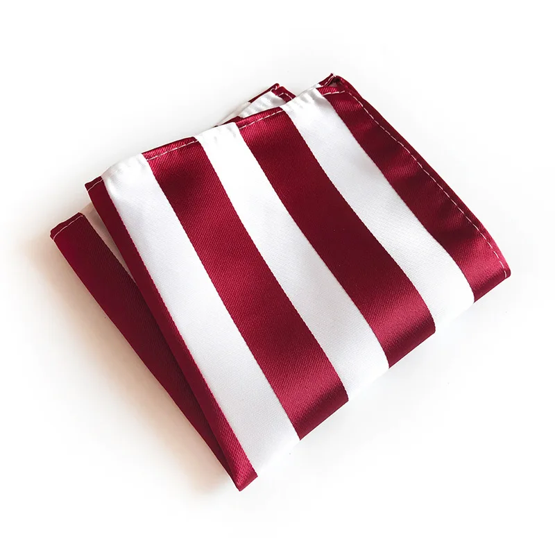 Mouchoir carré haut de gamme en Polyester pour hommes, serviette de mode pour accessoires, rayures formelles, serviette de poche