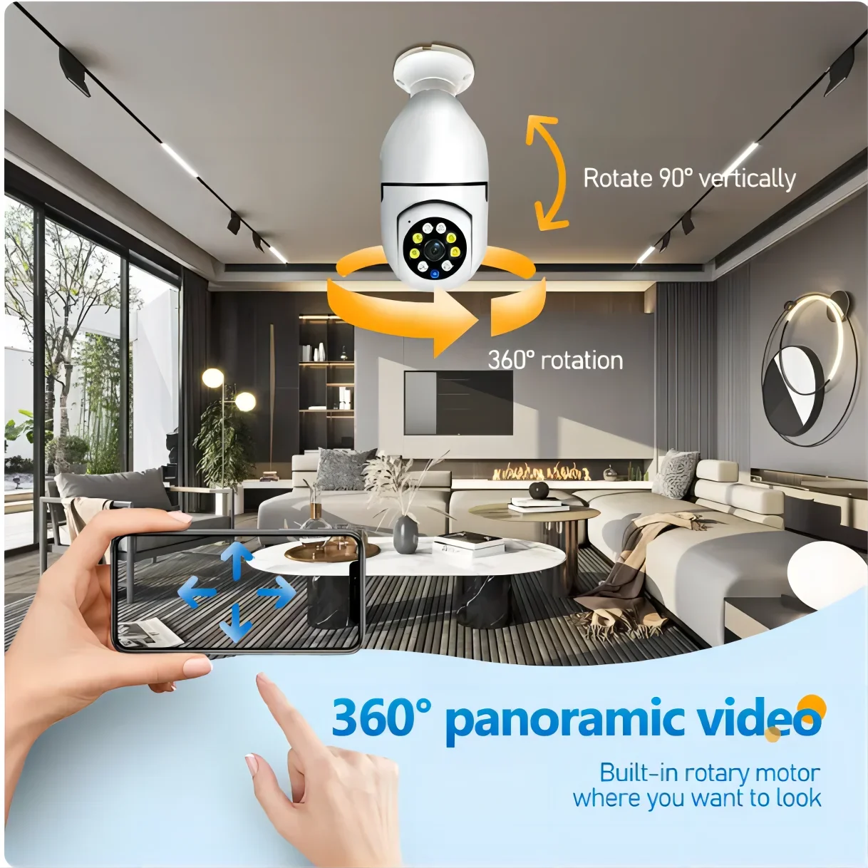 Volle Farbe Nachtsicht 5G Glühbirne E27 Überwachungskamera Automatische Menschen Tracking Zoom Indoor Sicherheit Monitor Wifi Kamera