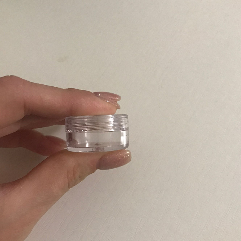 50 stücke 5g Probe Klare Creme Jar Mini Kosmetische Flaschen Behälter Transparent Topf Für Nagel Kunst Kleine Klare Dose zinn Für Balsam