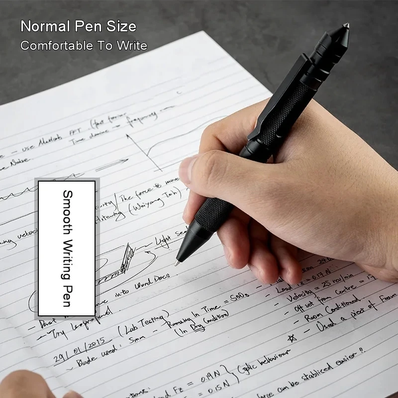 Portable Multi-Function 3-In-1 Tactical Pen Aluminum Emergency Self Defense EDC Tool For Outdoor Protection Survival Self Rescue