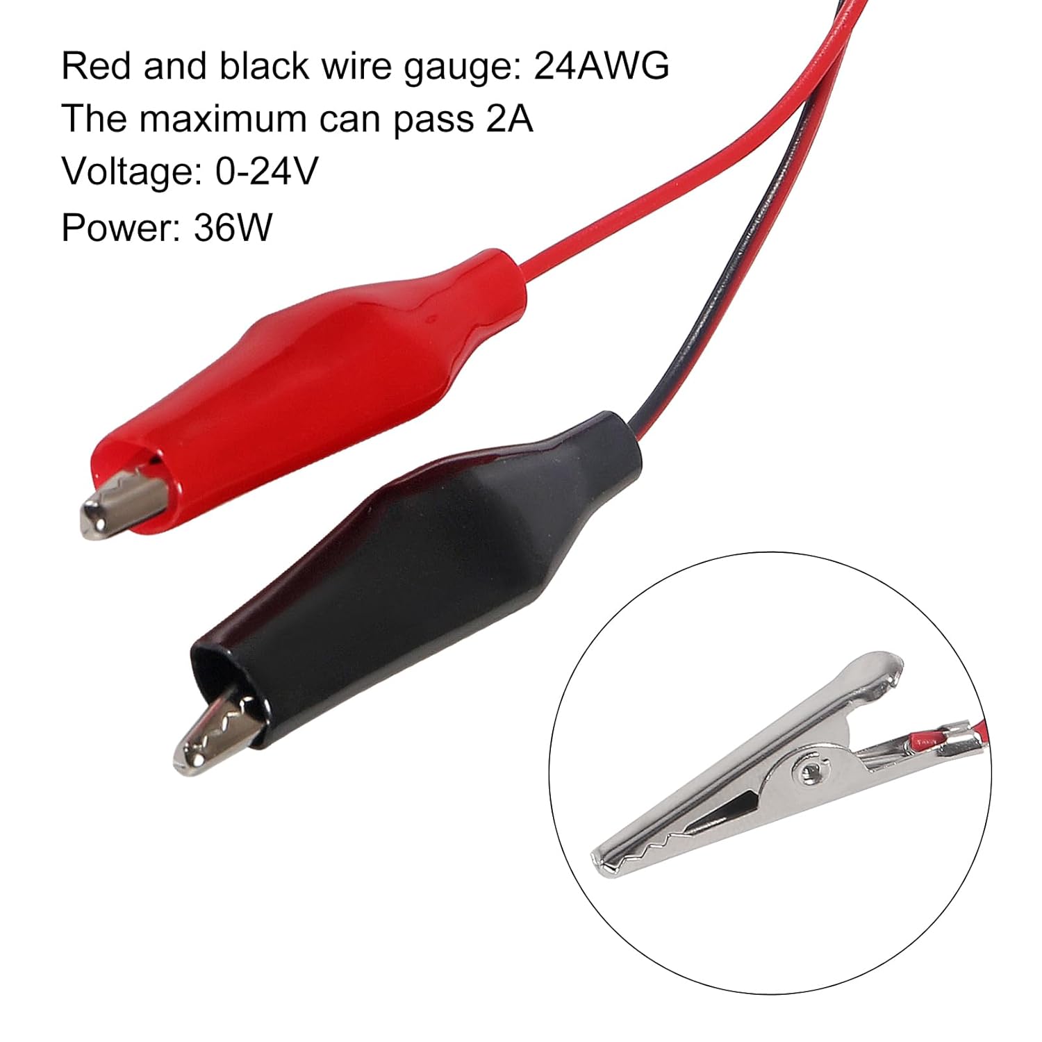 Cable adaptador USB a pinza de cocodrilo, Cable USB macho hembra a sonda con pinza de cocodrilo, Cables USB con pinza de cocodrilo para prueba de circuito, 2 uds.