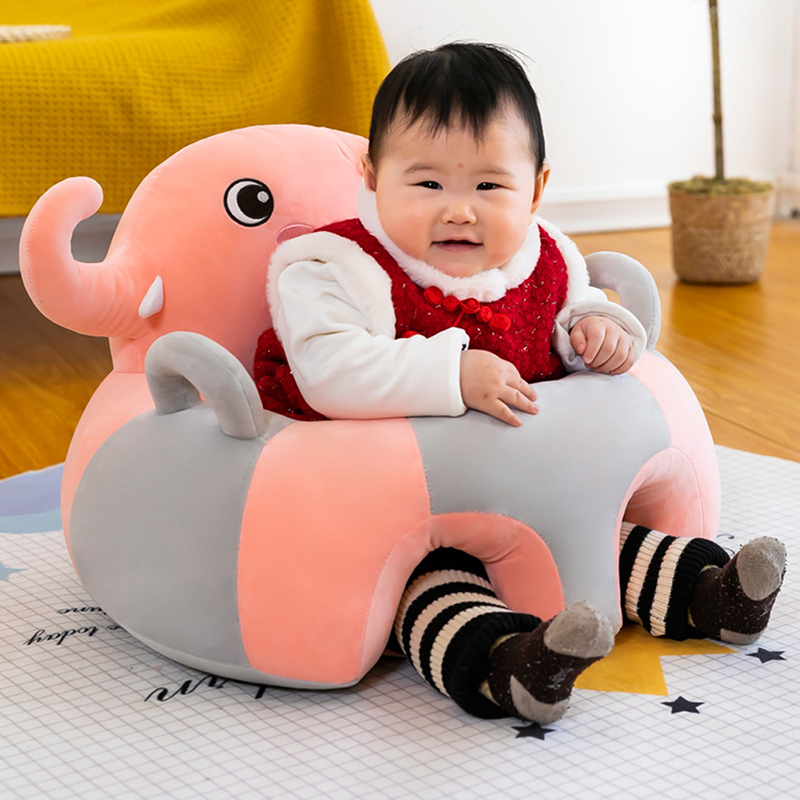 1 pçs assento de apoio do bebê sentar-se cadeira macia almofada sofá travesseiro de pelúcia brinquedo animal sofá assento almofada