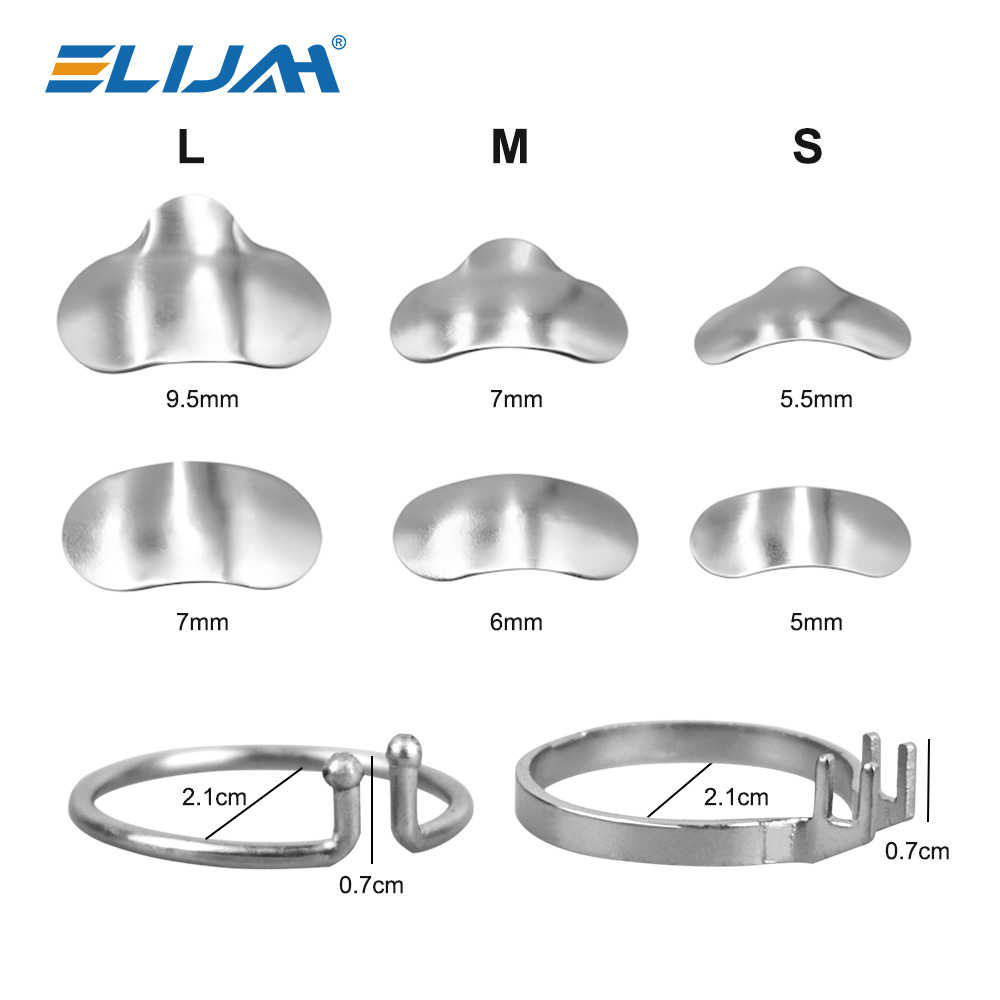 Denspay 100 stks/doos Tandheelkundige Sectionele Matrix Systeem Tandheelkundige Sectionele Matrix Band Hars Vastklemmen/Seperkende Ring Tandarts Gereedschap