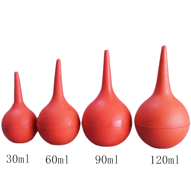 1 pz 30/60/90/120 ml Aurilave orecchio siringa sfera di lavaggio lampadina di aspirazione in gomma per laboratorio