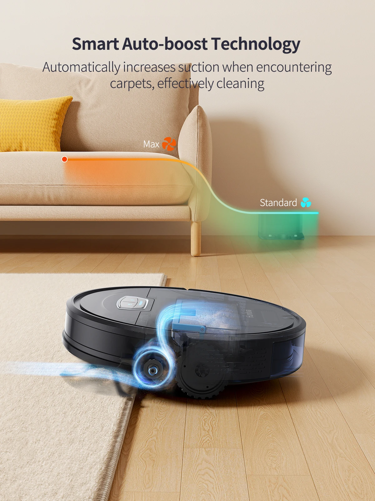 Honiture Robot Vacuum Cleaner 6000pa 3 in 1 Strong Suction Self-Charging App&Remote&Voice Robot Vacuum and Mop Combo