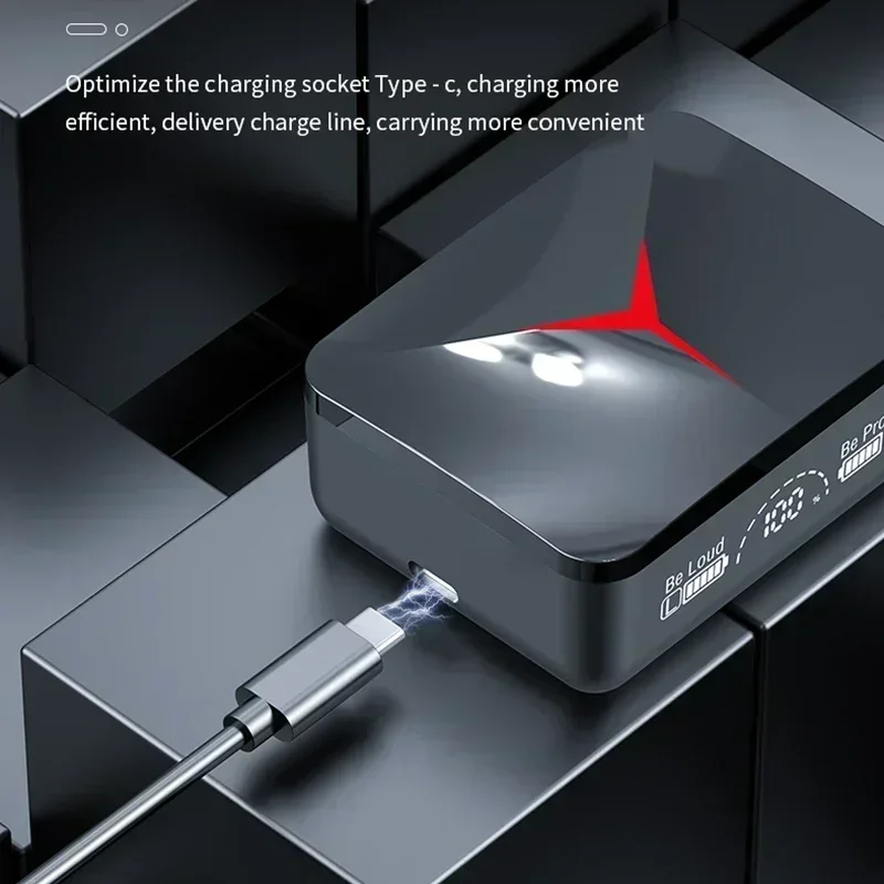 TWS M90 Drahtlose Kopfhörer Gaming Kopfhörer Bluetooth 5,3 Sport Ohrhörer mit Mikrofon Drahtlose Headset Für iPhone 16 15 14 13 Xiaomi